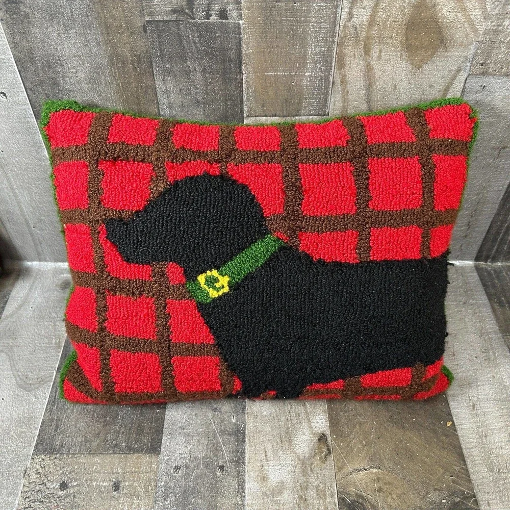 Dachshund Pillow Martha‎ Stewart Collection Red 11”x17” Dog Cute Adorable Throw